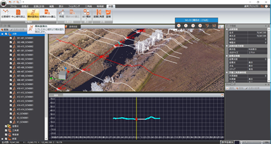 線形入力による縦横断成果の抽出（任意線形でも可）