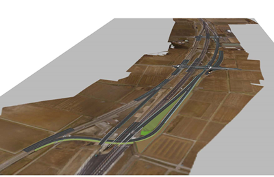 道路工事における設計データ