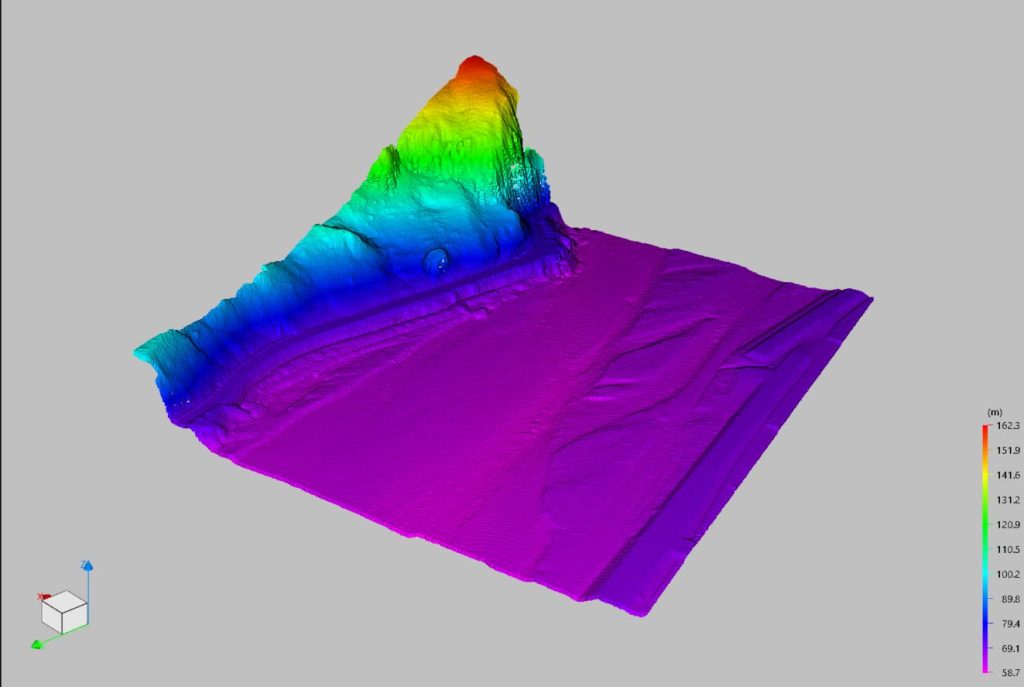 姫川　標高段彩表示